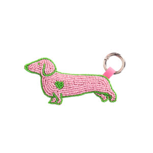 Porte-clés Teckel Rose – Fun & Coloré