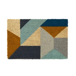 Paillasson en fibres de coco géométrique