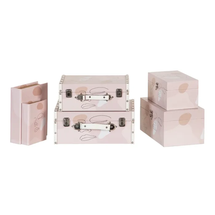 Set de 2 boîtes livres décoratives Visage en toile – Image 6