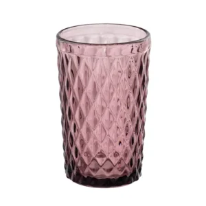 Verre décoratif en cristal rose