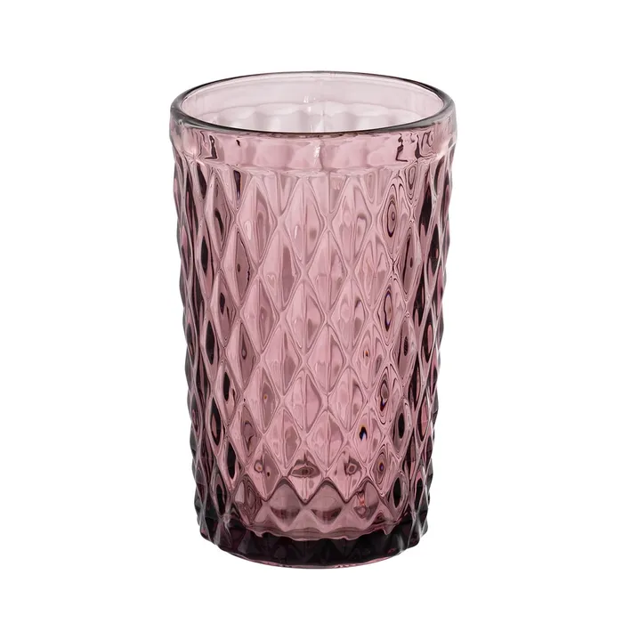 Verre décoratif en cristal rose