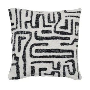 Coussin 45 x 45 cm noir et blanc