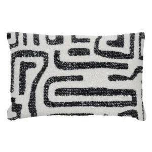 Coussin 60 x 40 cm noir et blanc