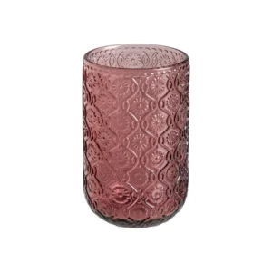 Verre décoratif en cristal rose