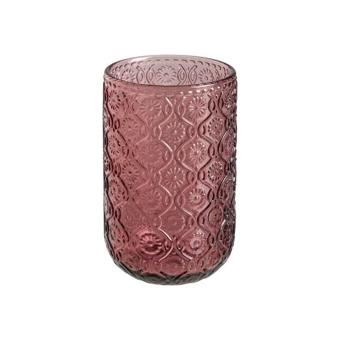 Verre décoratif en cristal rose