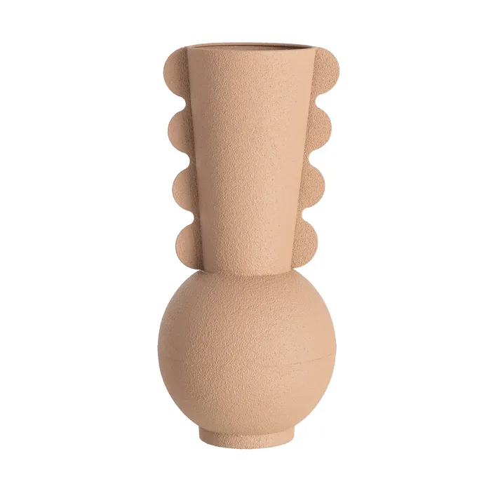 Vase en métal finition sable