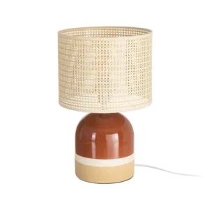 Luminaire de Table en Céramique Terre Cuite – Style Méditerranéen – 37 cm