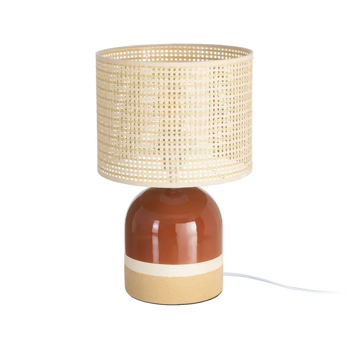 Luminaire de Table en Céramique Terre Cuite – Style Méditerranéen – 37 cm