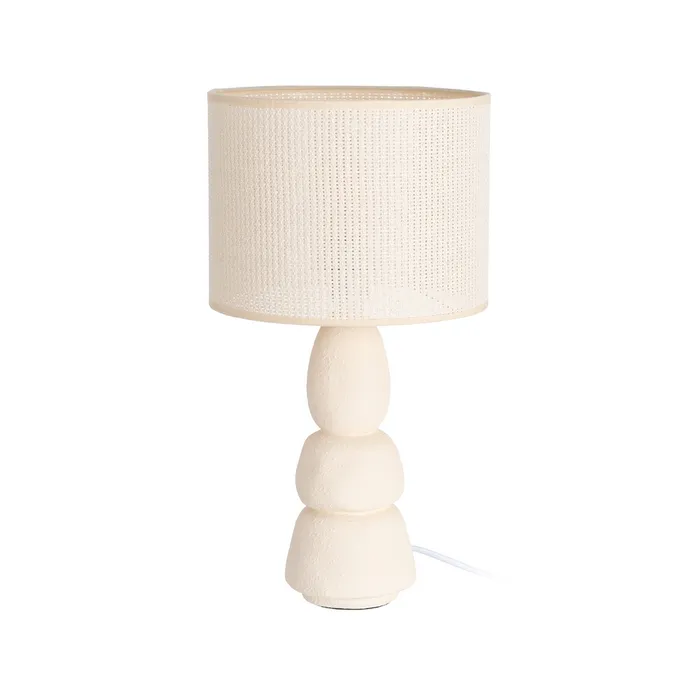 Luminaire de Table Élancé en Céramique Crème – 43 cm