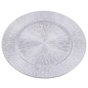Sous-assiette décorative argenté - Ø 33 cm