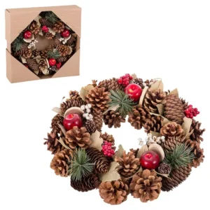 Couronne de Noël Rustique – 30 cm