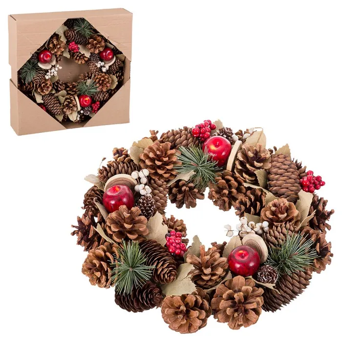 Couronne de Noël Rustique – 30 cm