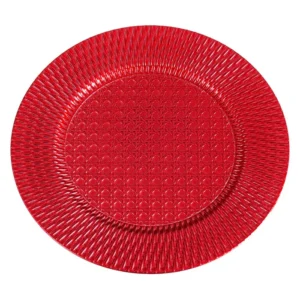 Sous-assiette décorative rouge - Ø 33 cm