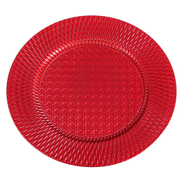 Sous-assiette décorative rouge - Ø 33 cm