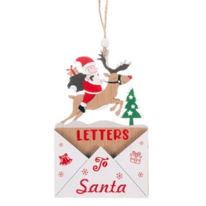 Décoration de Noël en bois "Lettres au Père Noël"