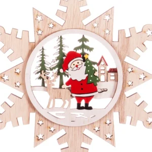 Décoration de Noël en bois "Flocon de Neige"
