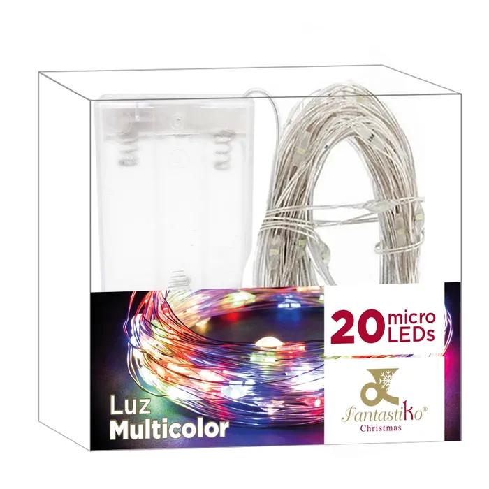 Guirlande 20 Micro-LED Multicolores - 1,90 m – Image 2