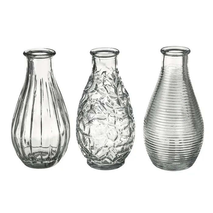 Set de 3 vases en verre