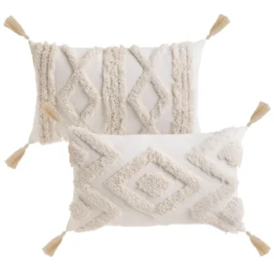Lot de 2 coussins 50 x 30 cm naturoma