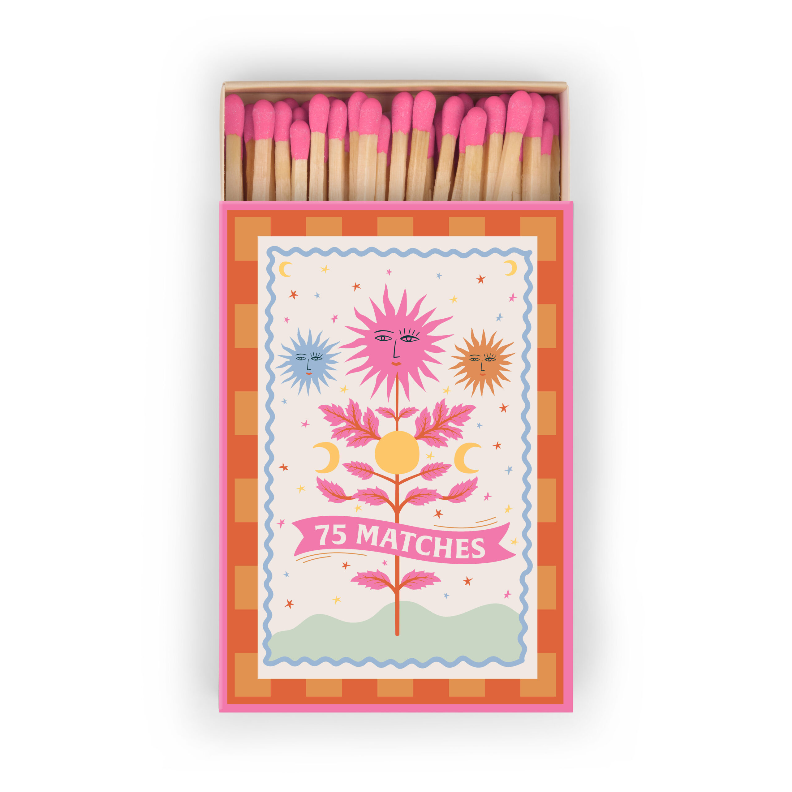 Boîte de 75 Grandes Allumettes "Soleil" Rose Fluo – Image 3