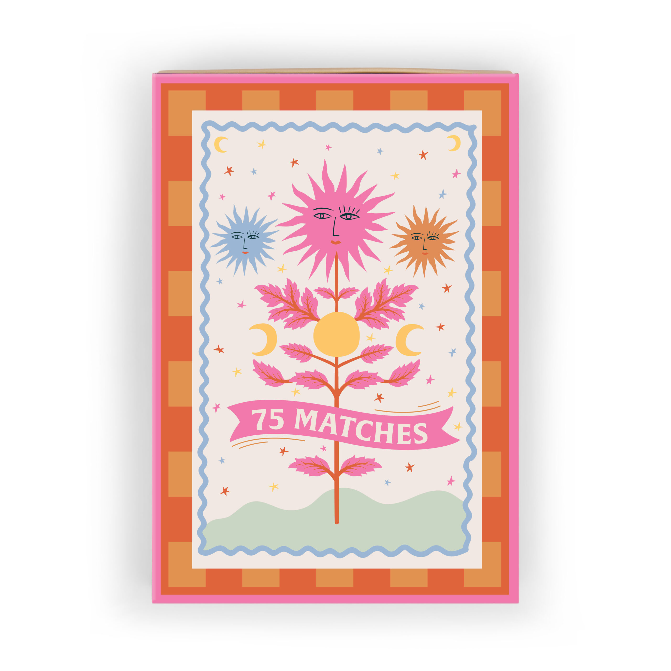 Boîte de 75 Grandes Allumettes "Soleil" Rose Fluo – Image 2
