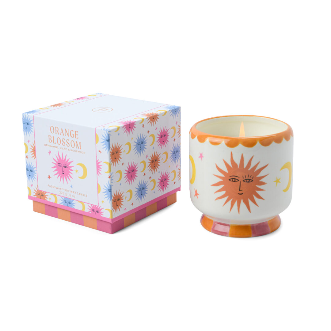 AD0807EU_2 Bougie Céramique 226g "Soleil" - Fleur d'Oranger