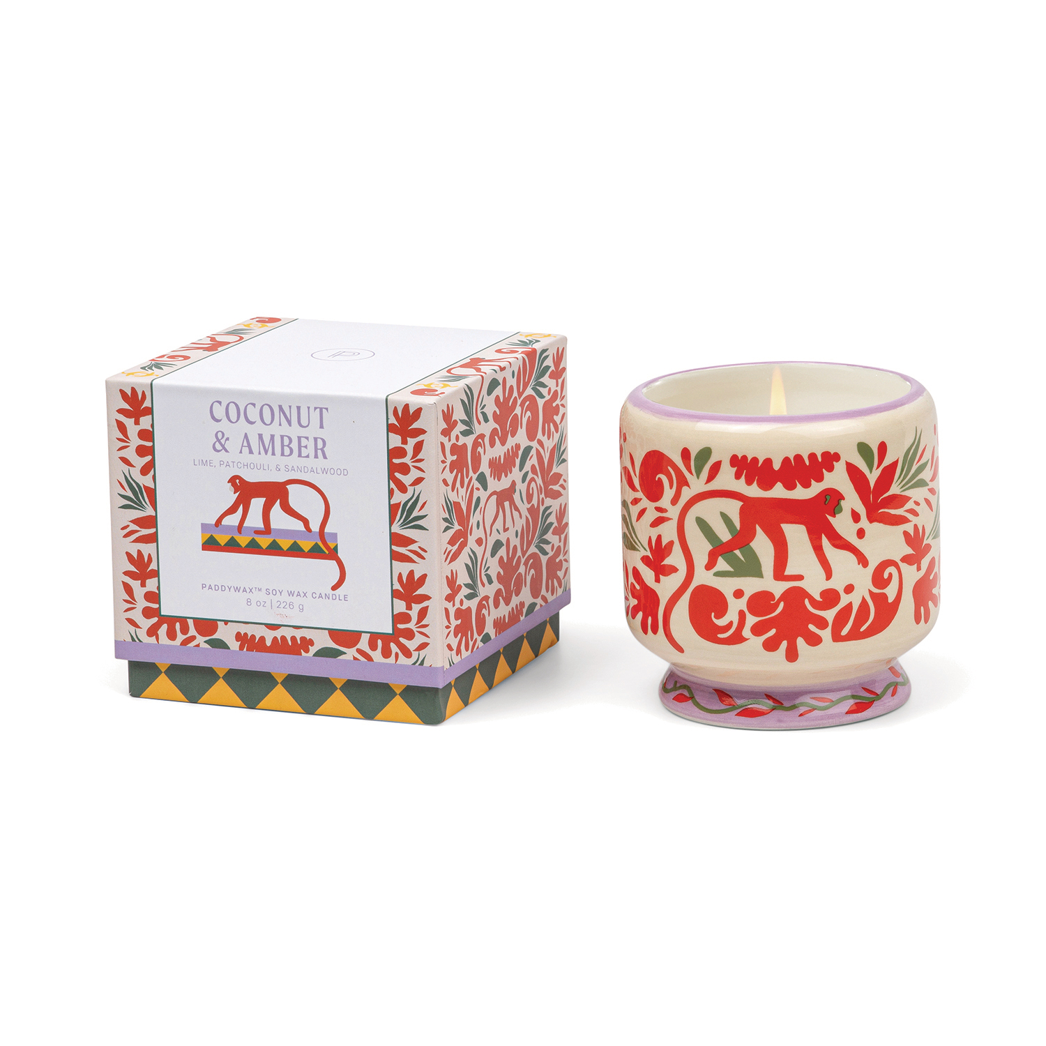 Bougie Céramique 226g "Jungle" - Noix de Coco & Ambre