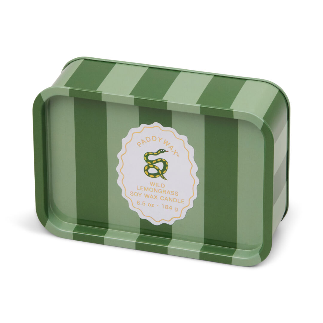 2025 PADDYWAX Bougie Boîte Métal 184g "Serpent" - Citronnelle Sauvage