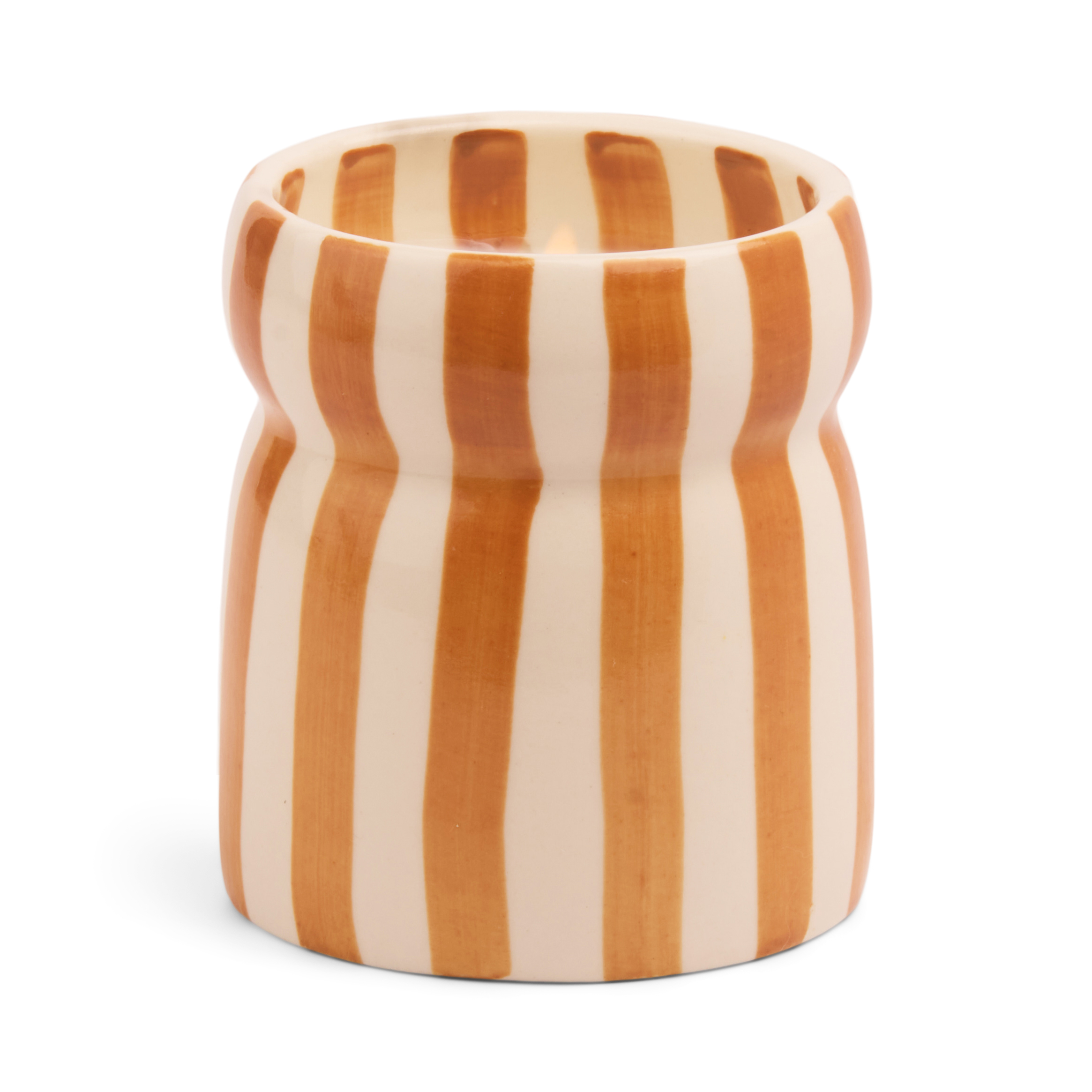 Bougie Céramique 184g "Rayures Rouille" – Image 2