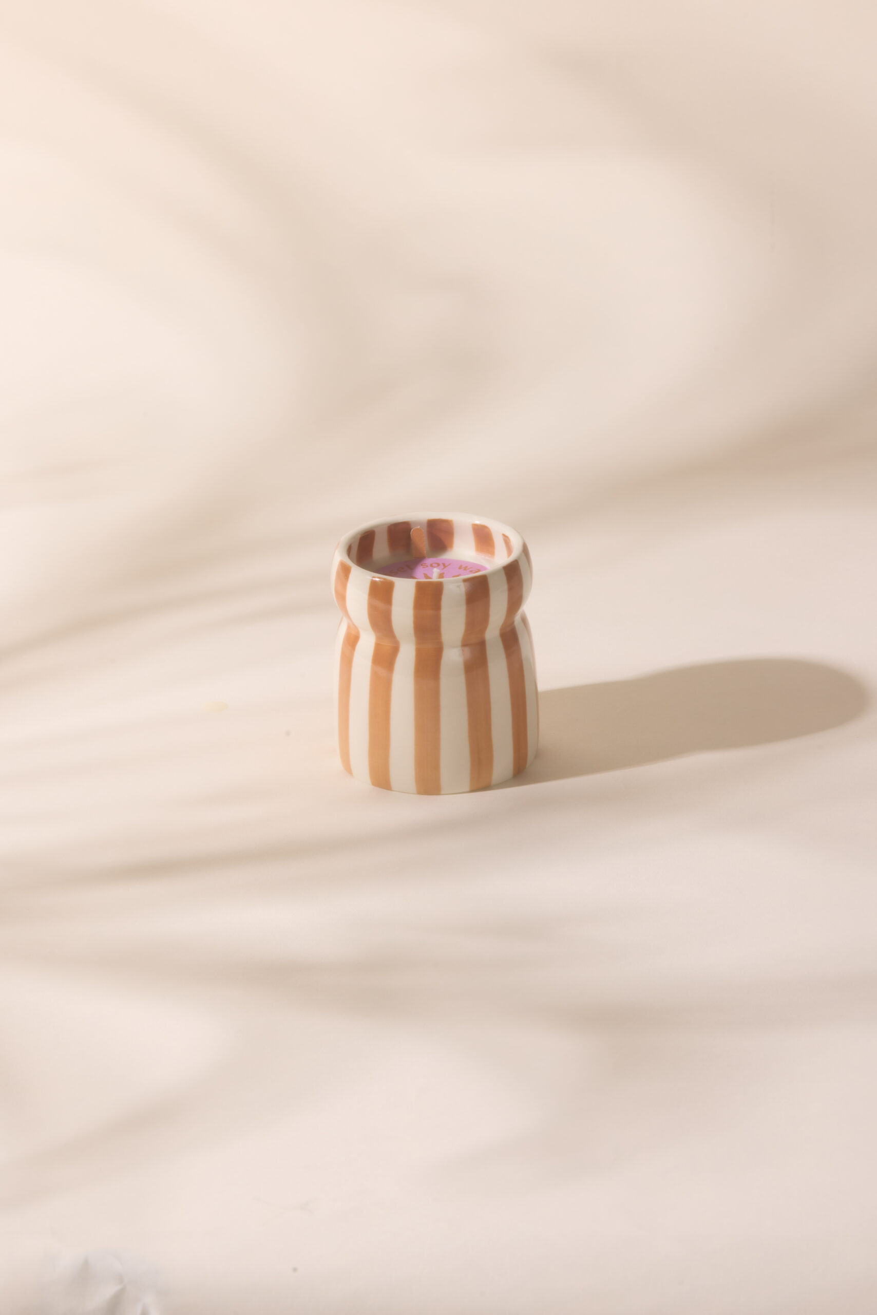 Bougie Céramique 184g "Rayures Rouille" – Image 3