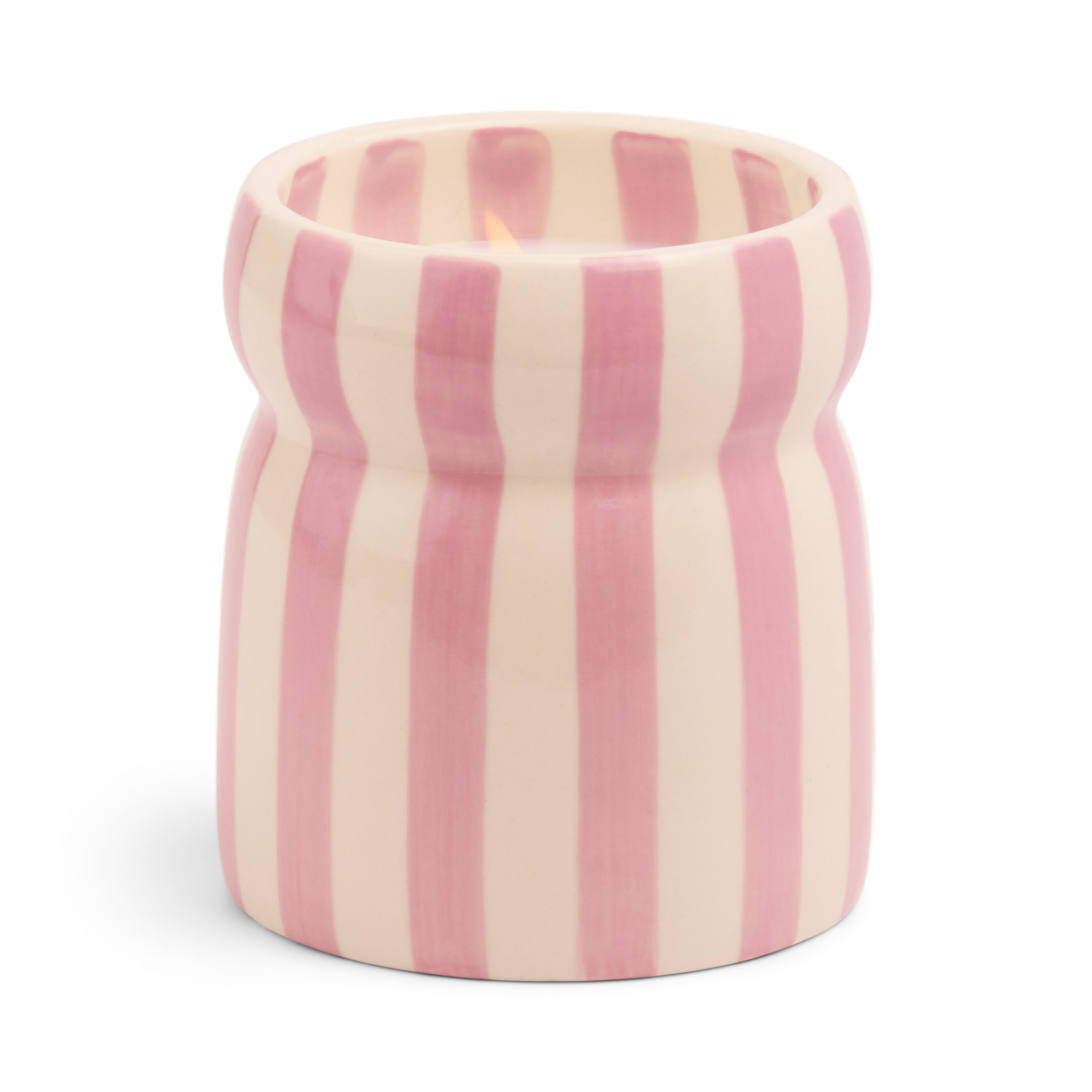 Bougie Céramique 184g "Rayures Lavande" – Image 3