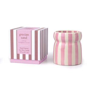 Bougie Céramique 184g "Rayures Lavande"