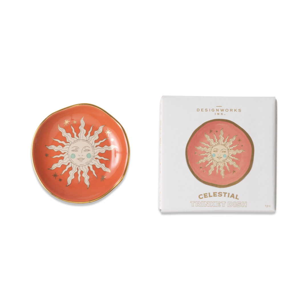 2025 DESIGNWORKS INK Coupelle à Bijoux en Céramique "Soleil Terracotta"