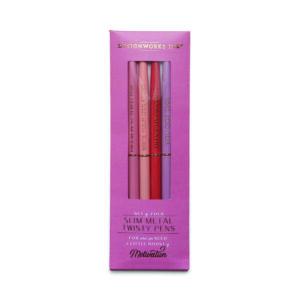 Set de 4 Stylos Fins en Métal "Motivation" - Wellness