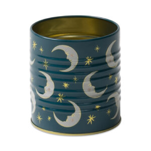 Boîte de Rangement en Métal "Lune Sarcelle"