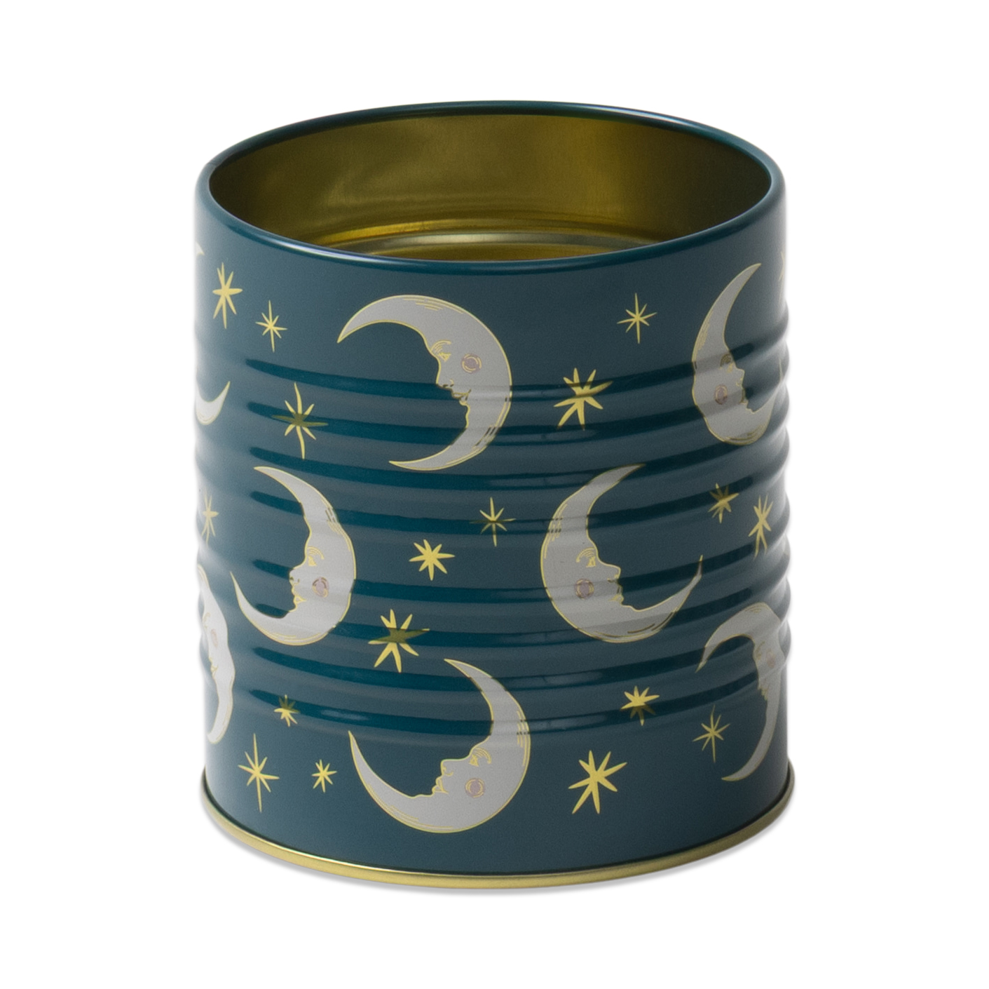 Boîte de Rangement en Métal "Lune Sarcelle"