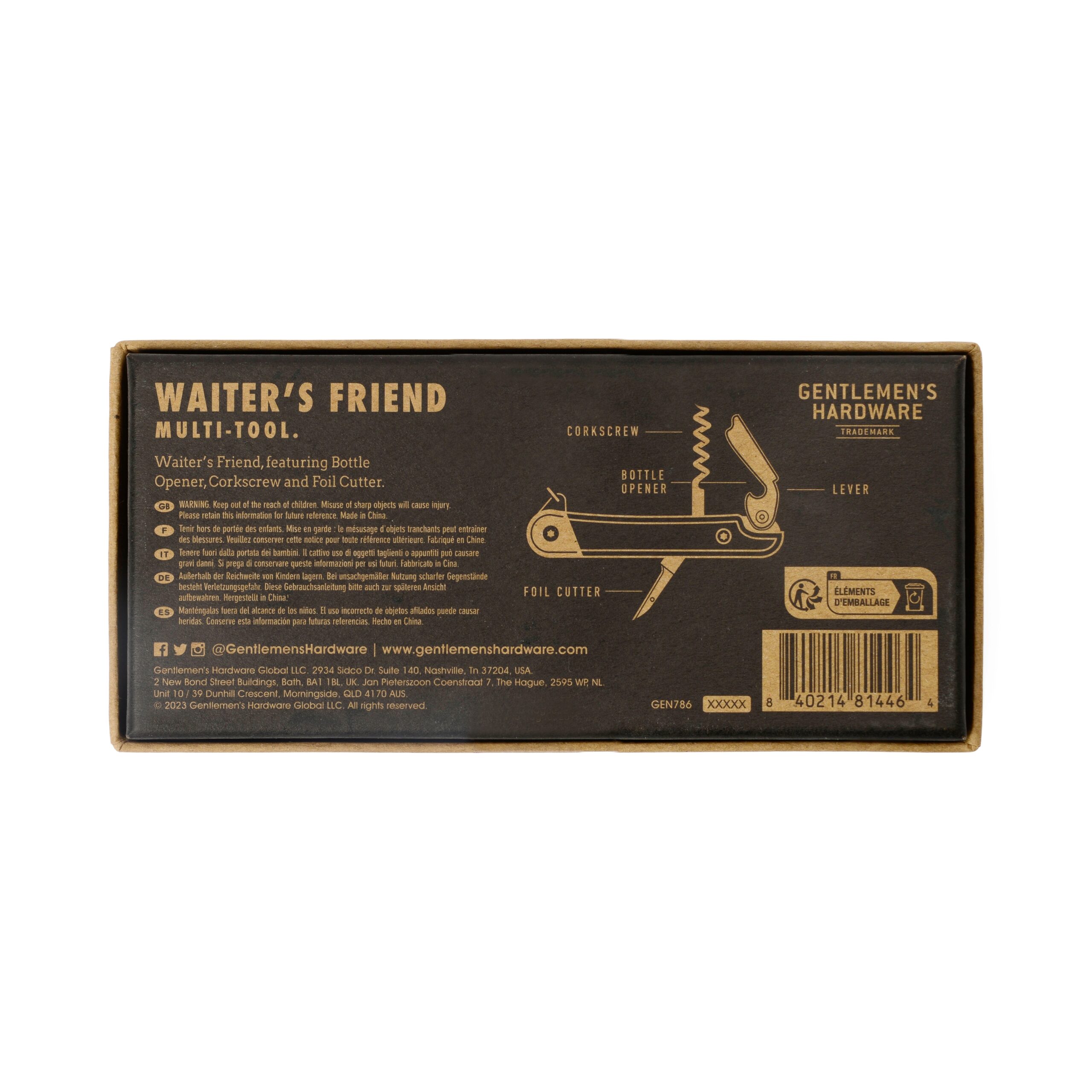 Limonadier Multi-outil "Waiter's Friend" - Gentlemen's Hardware – Image 2
