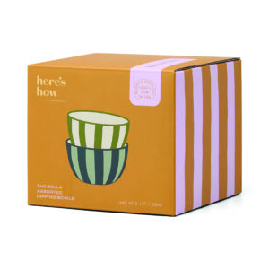 Duo de Bols à Trempette "The Bella" - Olive et Bleu