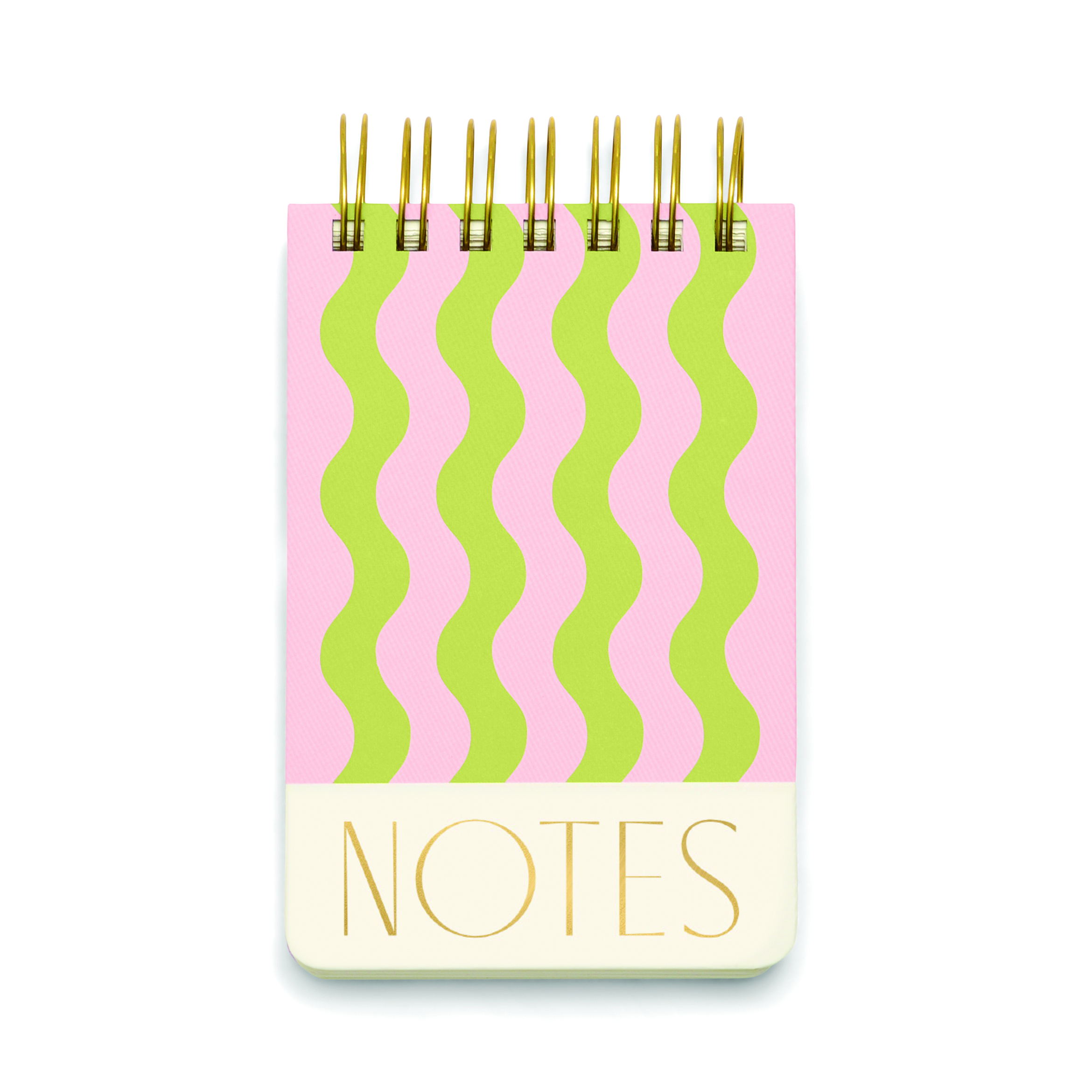 Bloc-notes Épais à Spirales "Rayures Ondulées"