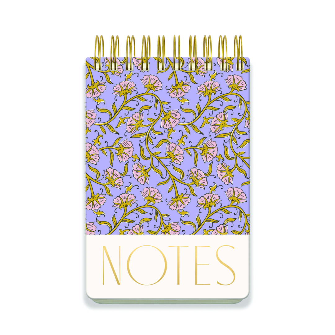 Grand Bloc-notes Épais "Floral Vintage Violet"