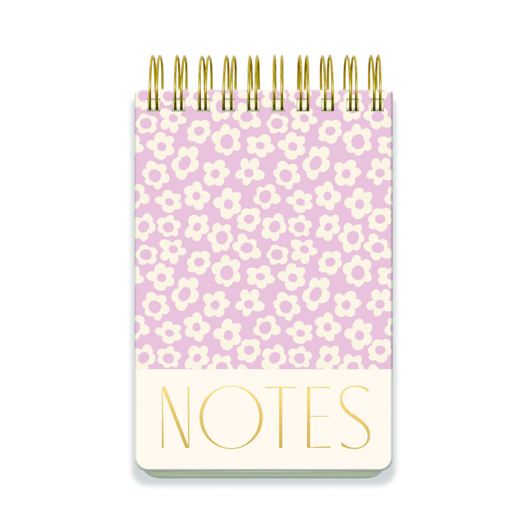 ST68-1003EU_1 Grand Bloc-notes Épais "Fleurs Groovy Lilas"