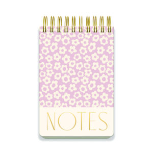 Grand Bloc-notes Épais "Fleurs Groovy Lilas"