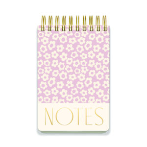 Grand Bloc-notes Épais "Fleurs Groovy Lilas"