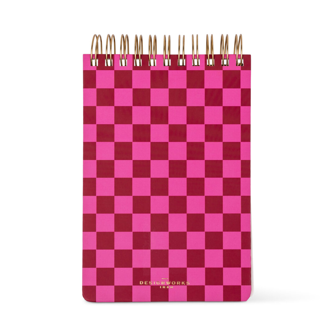 Grand Bloc-notes Épais "Bordeaux et Rose"