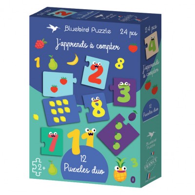 Puzzles duo (24 pièces) : J'apprends à compter - Bluebird Puzzle