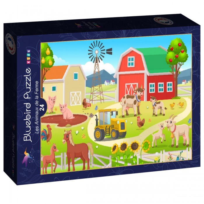 Puzzle (24 pièces) Les Animaux de la Ferme - Bluebird Puzzle