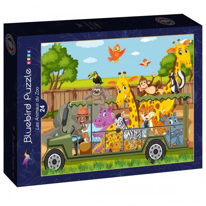 Puzzle (24 pièces) Les Animaux du Zoo - Bluebird Puzzle