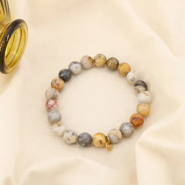 bracelet-elastique-bille-pierre-8mm-acier-inoxydable-0225555 (2) Bracelet Élastique Pierres Naturelles 8mm & Acier Naturel/beige
