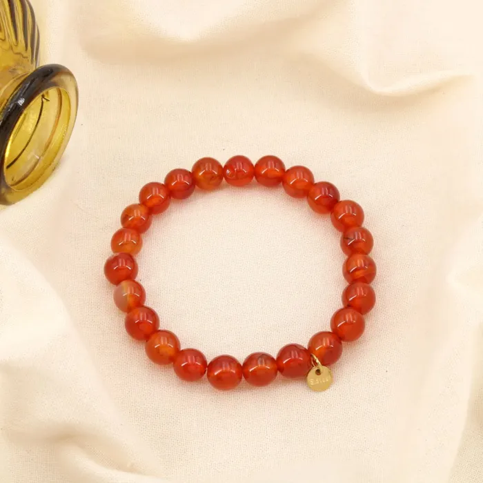 bracelet-elastique-bille-pierre-8mm-acier-inoxydable-0225555 (4) Bracelet Élastique Pierres Naturelles 8mm & Acier orange foncé