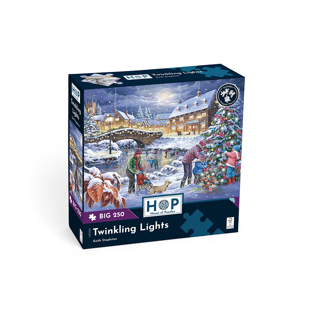 Puzzle (250 pièces) Pièces XXL : Twinkling Lights - House of Puzzles